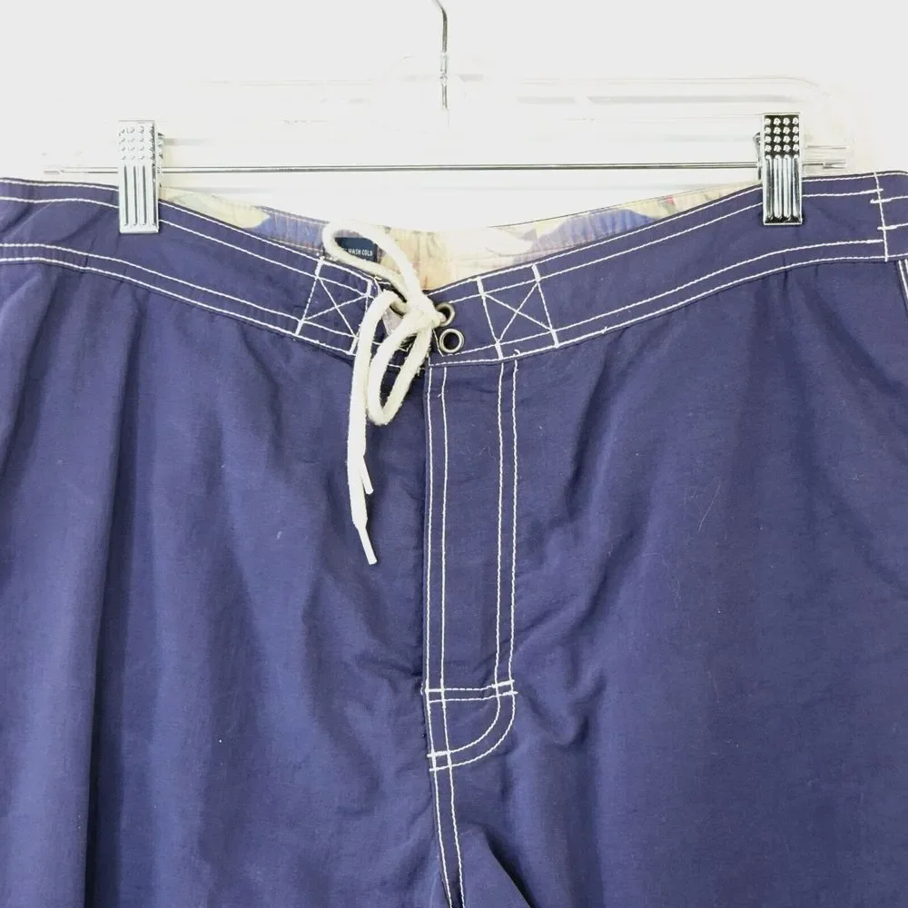 Polo Ralph Lauren Board Shorts Men's Small Blue Casual Swim Beach Pool‎ Pockets